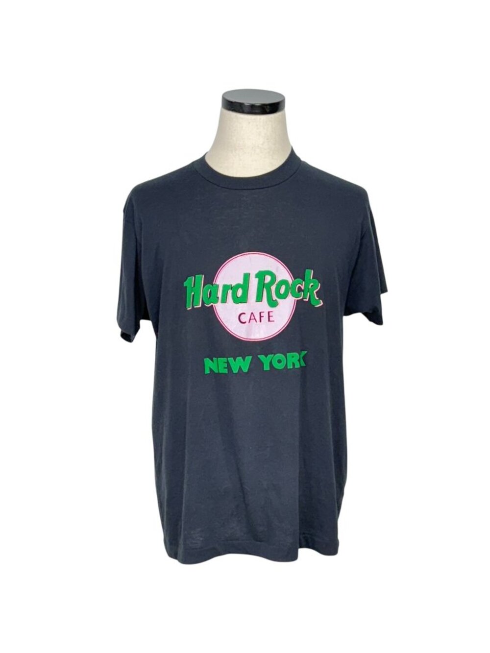Hard Rock Cafe New York Vintage 80s Single Stitch Graphic T-Shirt XL Black